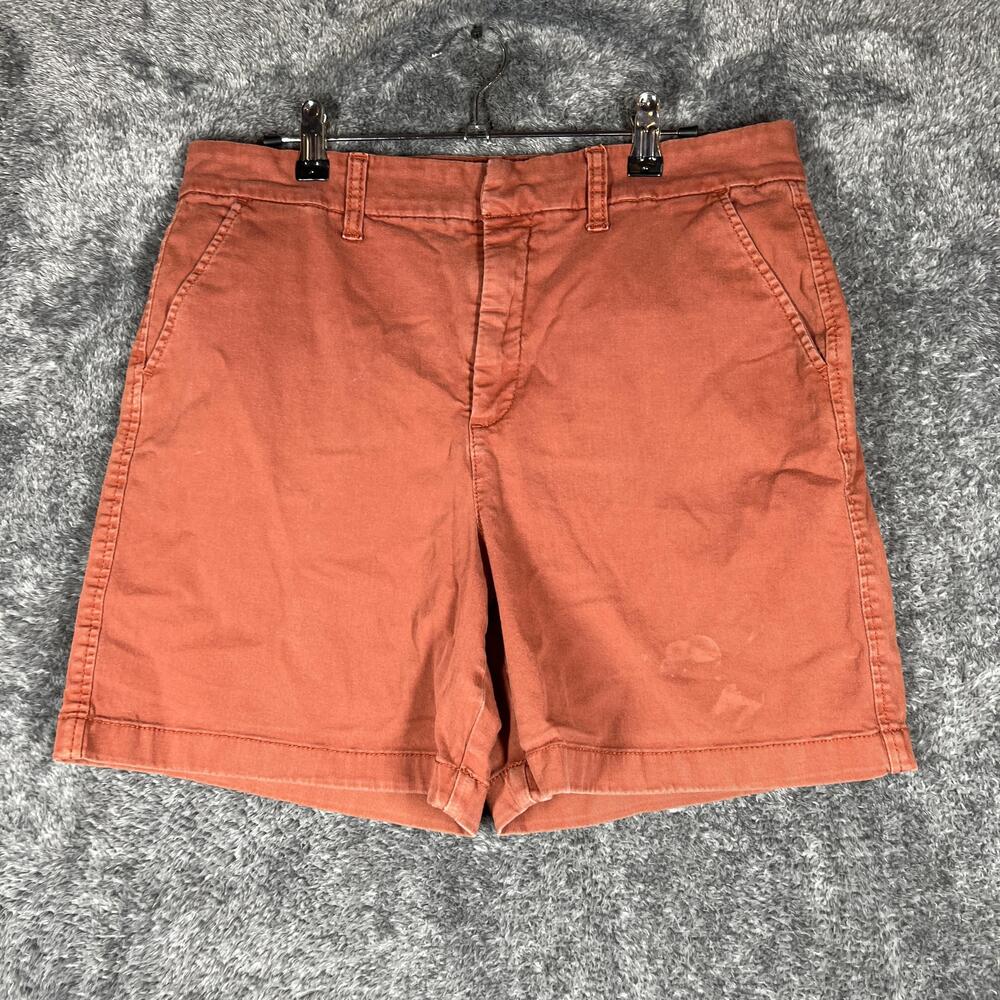 Anne Klein Jeans Shorts Womens 10 Red Twill Chino Flat Front 5 Inseam Pockets